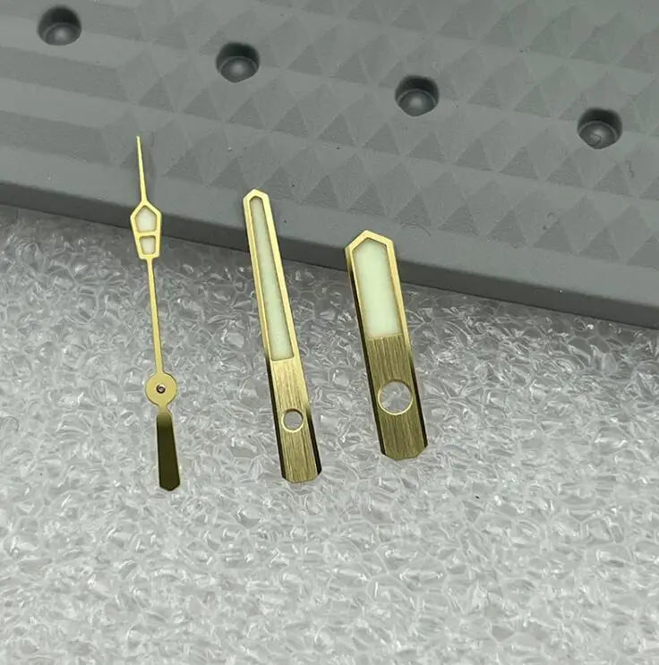 W2963 Luminous Watch Hands Kit Silver Gold Color Replacement for SBDX001 NH35 Caliber
