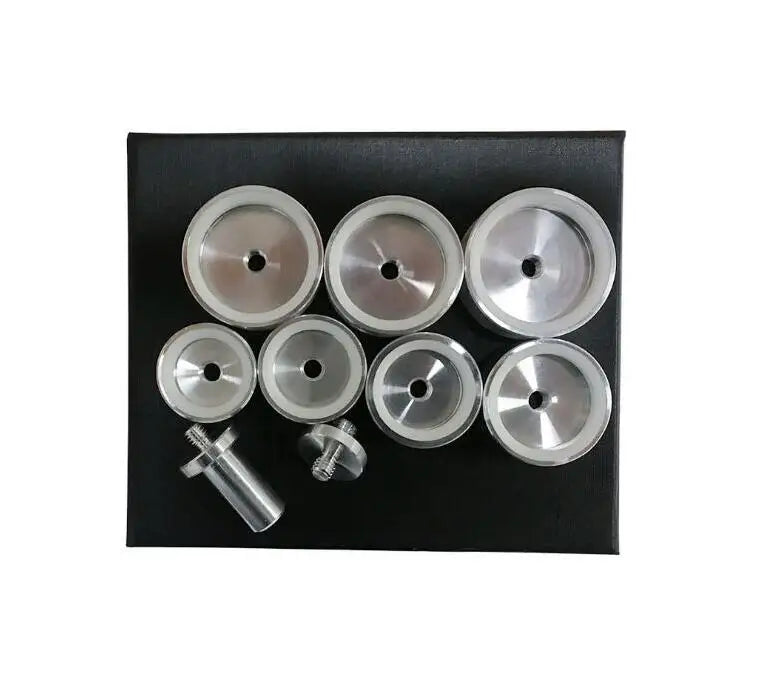 W3587 Assortment of 40mm 38mm 36mm 34mm 31mm 30mm 27mm Aluminum Die Set for Watch Caseback Closer Cover Press Tool