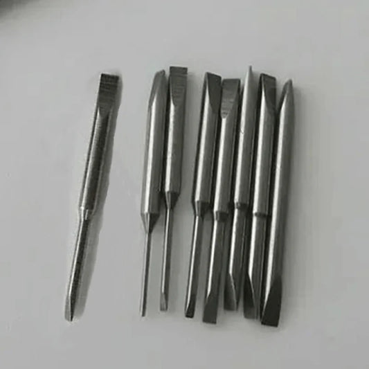 W6415 Assorted 8PCS Flat Head Blades 0.6mm 0.8mm 1.0mm 1.2mm 1.4mm 1.6mm 1.8mm  2.0mm for Watch Repair Screwdriver