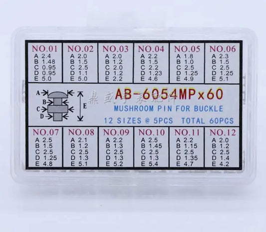 Watch Buckle Parts 1.8mm-2.5mm Diameter Steel Mushroom Head Center Locking Pin For Watch Clasp Bottom W6054