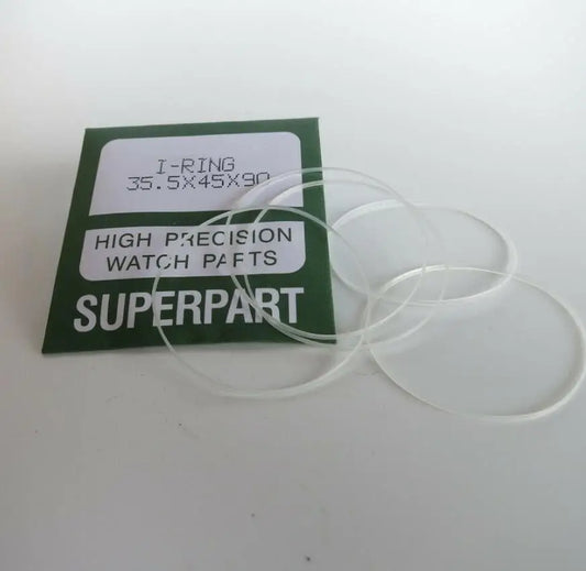 Waterproof Plastic I-ring Gasket 0.9mm Height for Flat Watch Crystal or Domed Glass 8.5mm to 35.5mm Diameter